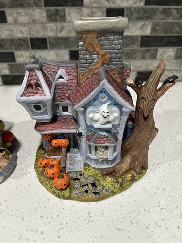 PartyLite Halloween Ghostly Tealight Village House & Haunted Tealight House - Picture 4 of 15