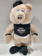 VINTAGE 1991 Harley-Davidson Plush Biker Hog Pig Stuffed Animal