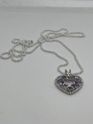 925 Sterling Silver Amethyst Heart Necklace 18” Chain — photo 2