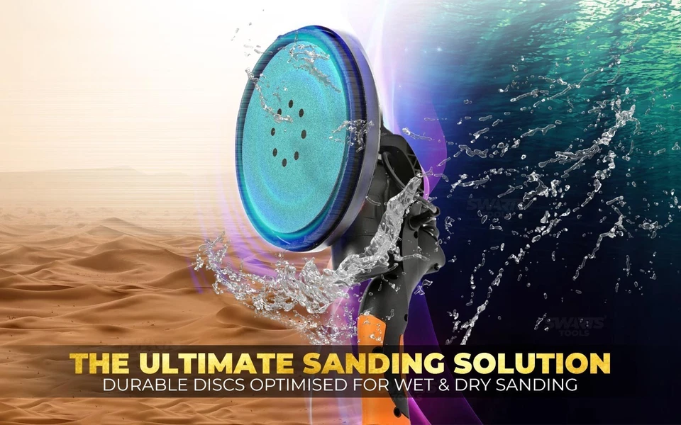 Sanding Discs Pads for Dry Wall Sander Circular Hook & Loop - 225mm 8.8" - image 3 of 4