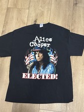 Vintage 00's Alice Cooper President Elected Graphic Tee Size XL
