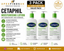 Image of 3x Cetaphil Moisturising Lotion 236ml Body Dry Sensitive Skin Hydrating Cream