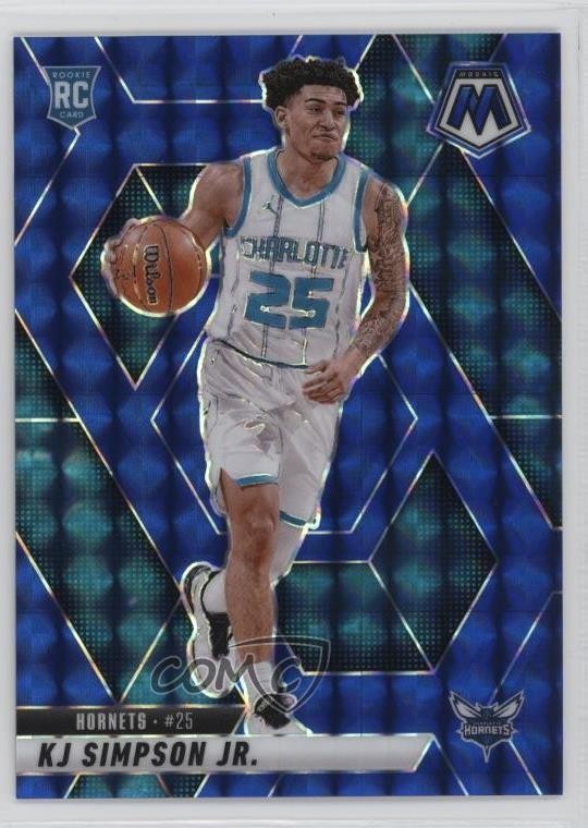 2024 Panini Mosaic Rookies Blue Prizm 127/199 KJ Simpson Jr #239 Rookie RC 19l7
