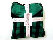 Victoria Secret LONG Thermal Buffalo Check LONG JANE PAJAMAS SHIRT PANT PJ SET M