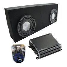 07-13 Toyota Tundra Crew Max Harmony HA-F104 Dual 10" Custom Sub Box CXA8001 Amp