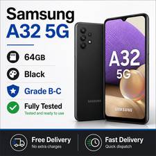 Samsung Galaxy A32 5G Black Unlocked Dual Sim 64GB 6.5" Android Smartphone B/C