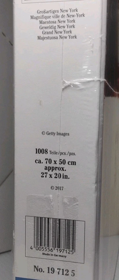 GRAND NEW YORK 1000 Piece Jigsaw Puzzle Ravensburger 197125 New Sealed NIB VHTF - Image 3 of 4