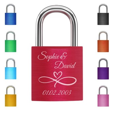 Liebesschloss + Gravur Geschenk für Paare Valentinstag Liebende Pärchen Hochzeit