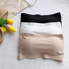 Women Strapless Tube Top Invisible Clasp Padded Tube Top for Swimsuit Ladies