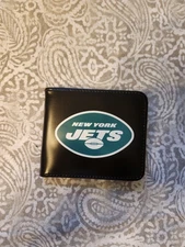 New York Jets NFL Football Black Wallet BI-Fold PU Leather Billfold
