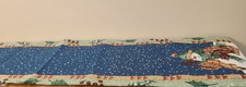 Snowman Table Runner Farmhouse Winter Decor Blue 72" x 13" Inches