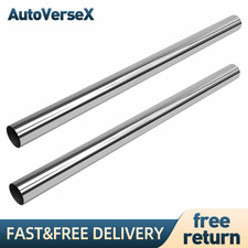 Pair 2.5" Inch Stainless Steel Straight Exhaust Pipe Tube Piping Tubing  (4FT)