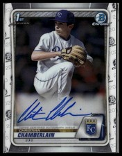 2020 Bowman Draft #CDA-CC Christian Chamberlain Chrome Draft Pick Autographs