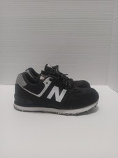 New Balance 574 Kids Black White Lace Up Athletic Shoes Size 1 M PC574WM2