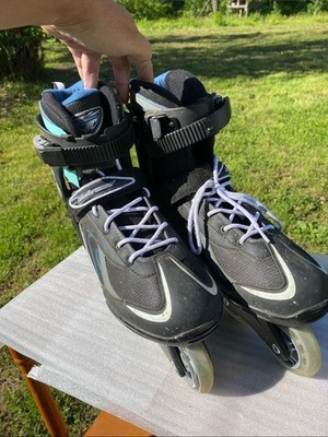 Bladerunner Pro 80 ABEC 5 Men's Inline Skates Black Blue Gray 80mm Wheel Size 11