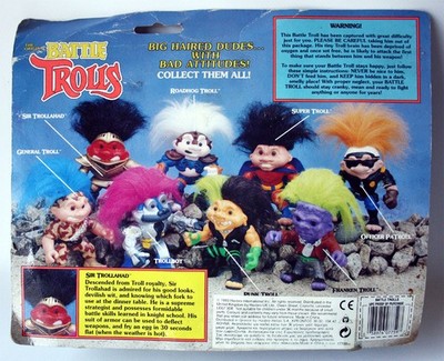 8X VINTAGE 1993 BATTLE TROLLS FRANKEN PUNK OFFICER TROLLBOT