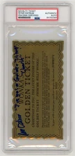 Peter Ostrum SIGNED Golden Ticket PSA Slab CHARLIE Willy Wonka Chocolate Factory