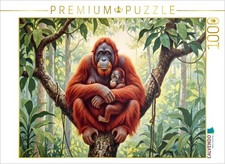 CALVENDO Puzzle Orang Utan im Stil alter Gem lde 1000 Teile Lege-Gr e 64 48