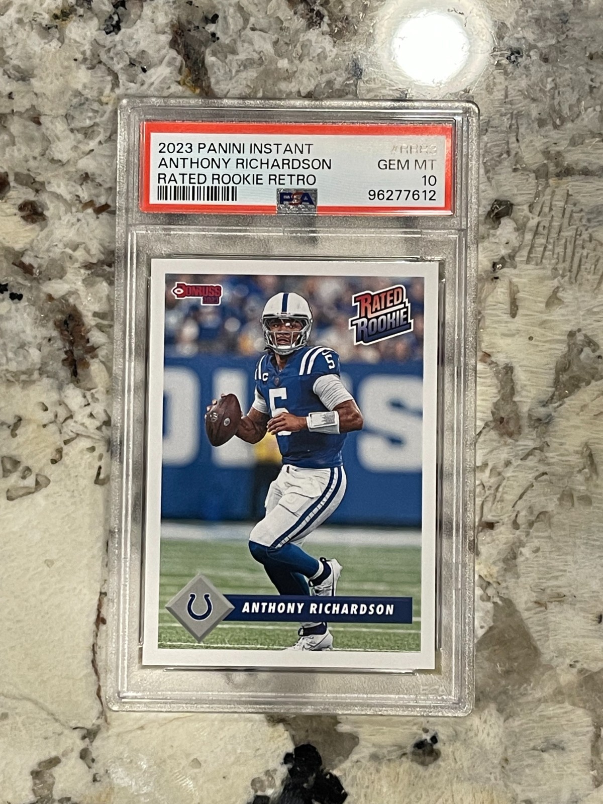 Anthony Richardson Panini Instant Rated Rookie Retro #RRR3 Base