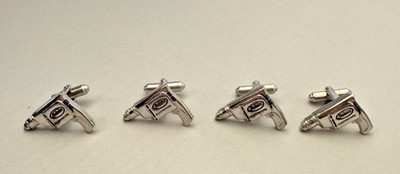 Vintage Speidel Cufflinks Sunbeam Drillmaster Silver tone 2 pairs