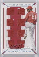 2019 Panini National Treasures Holo Platinum Blue 1/1 Enyel de los Santos 0c3