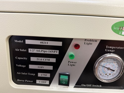 Central Pneumatic 40211 Refrigerated Air Dryer 21.6 CFM 1/4HP