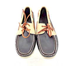 Sebago Docksides Portland Mens Black /Cream Leather Loafers Slip On Boat Shoes 1