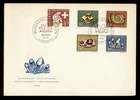 DR WHO 1958 SWITZERLAND FDC PRO PATRIA MINERAL SEMI POST COMBO M77006