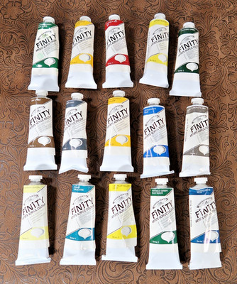 Winsor & Newton Finity Acrylic Paint Lot 15 Tubes Mixed Colors Artist