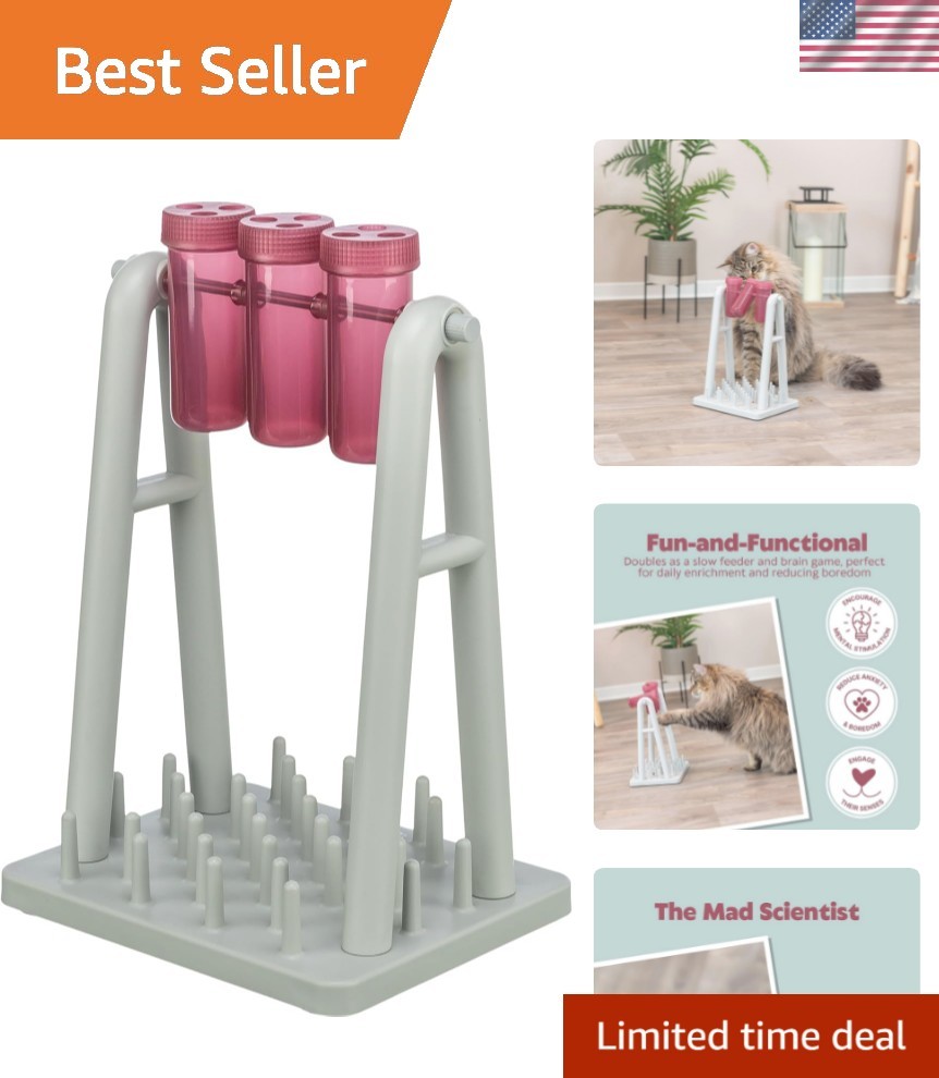 Cat Activity Turn Around Strategy Game, Slow Feeder, Interactive, Treat Toy, ...