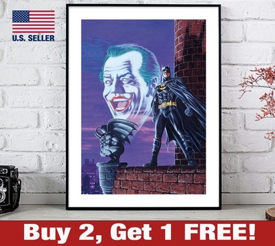 1989 Batman Poster 18'' x 24'' Print DC Comics Movie Jack Joker Wall Art 2