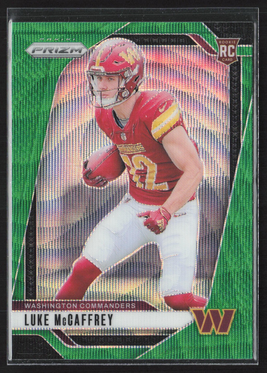2024 Panini Prizm #367 Luke McCaffrey Green Wave