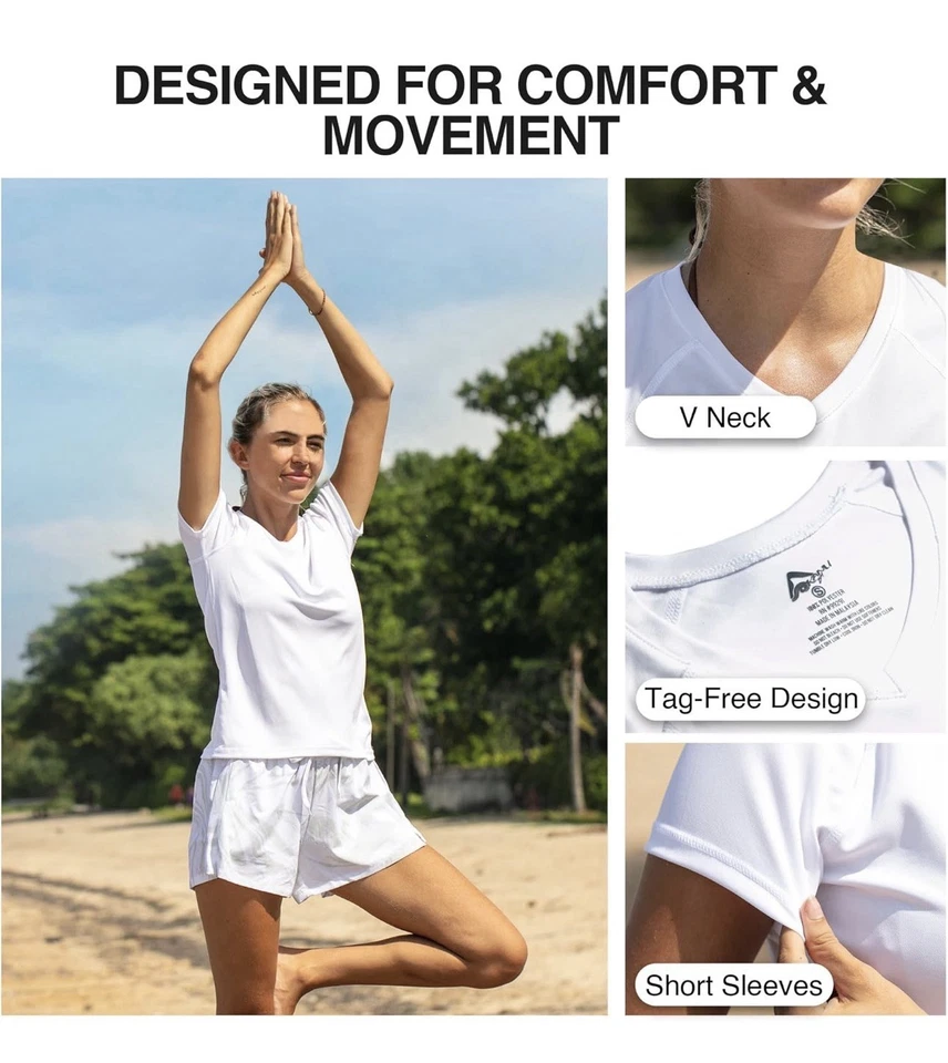 Kanu Surf Women's Solid UPF 50+ Rashguard, White, Small - Image 3 of 4