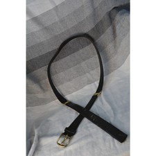 Vintage Yves Saint Laurent YSL black leather belt
