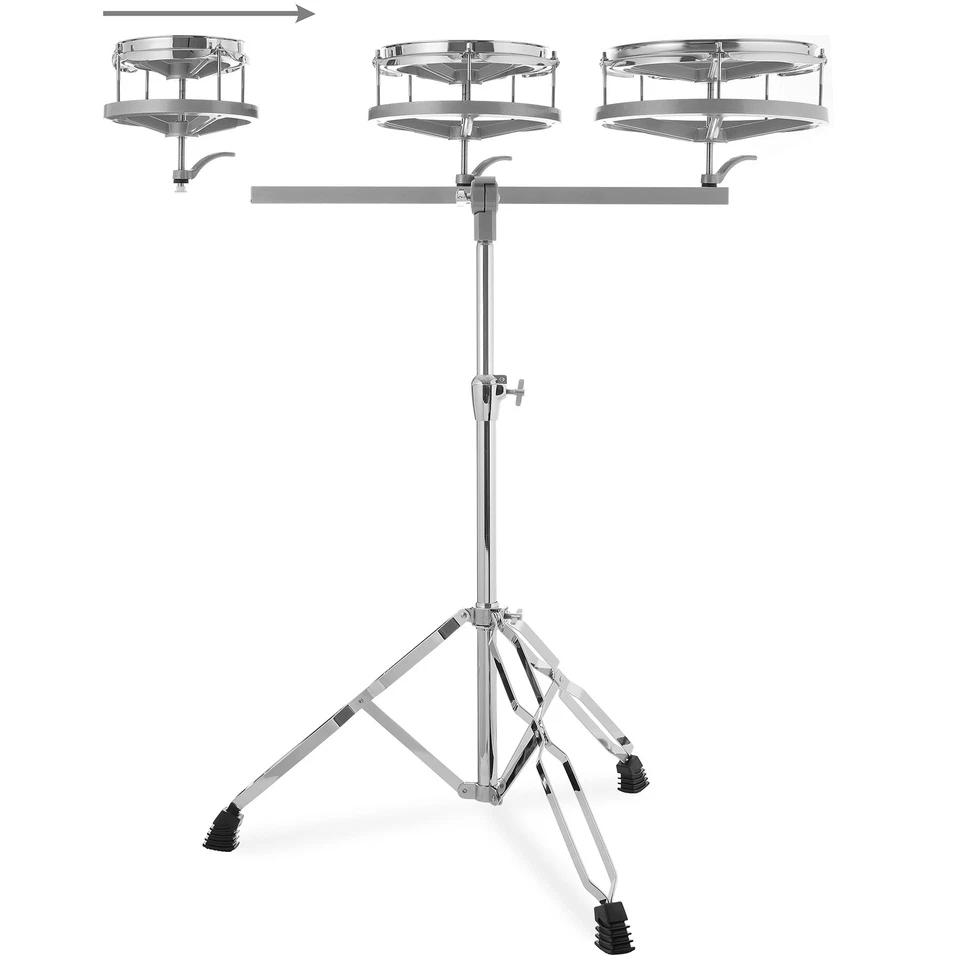 Juego de batería Roto Tom con soporte - Toms de 6", 8", 10" con cabezales Remo Foto 2 de 4