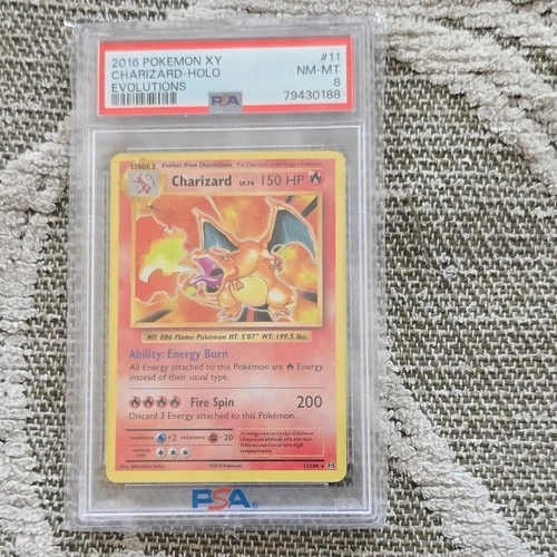 Pokémon Charizard 11/108 Evolutions Holo Rare PSA 8 2016 English TCG