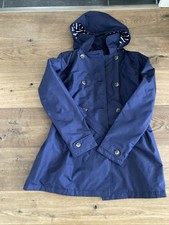 Mädchen Kinder Mantel Größe 158, Blau, mit Kapuze