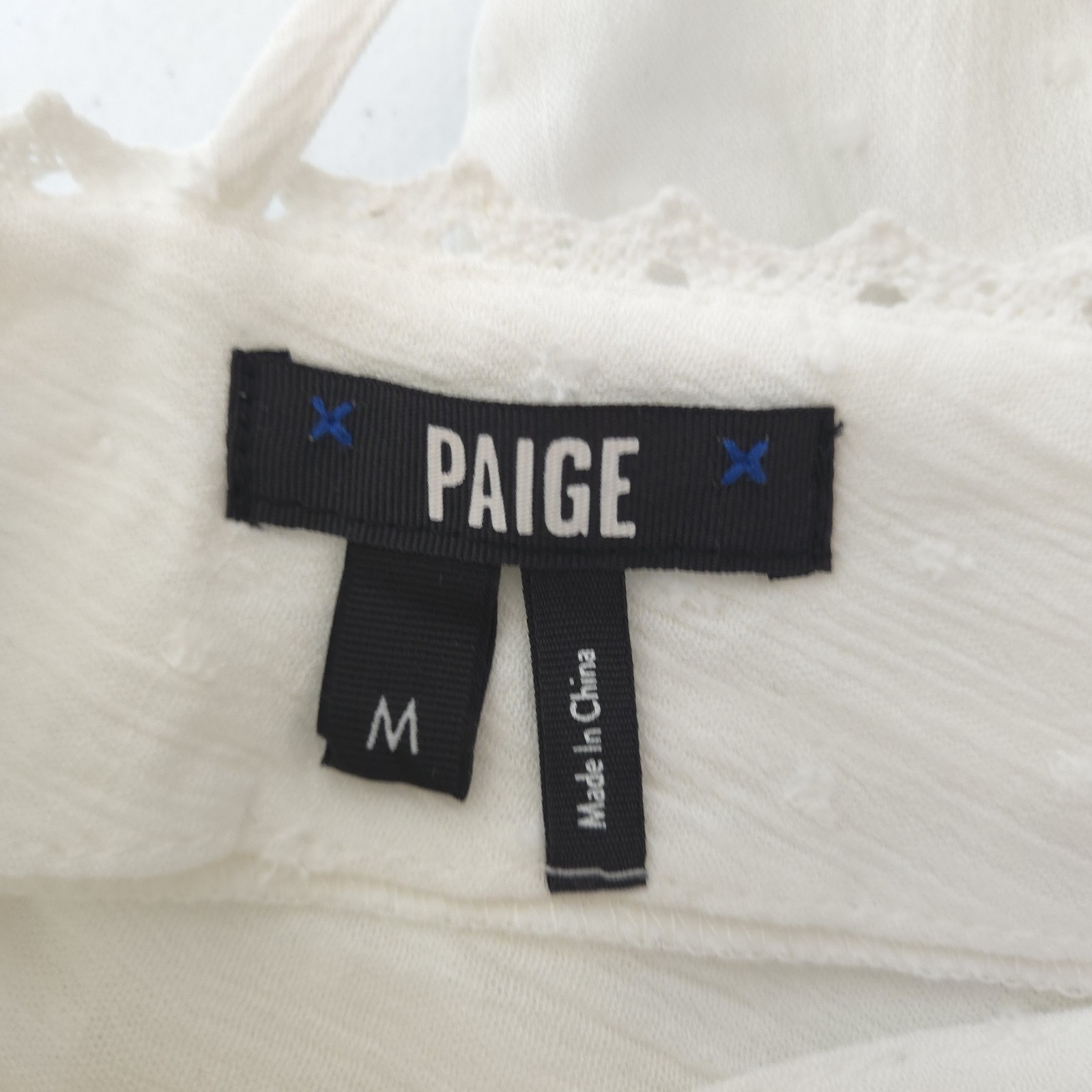 Paige Women's Nikola Swiss Dot Peplum Blouse Whit… - image 7