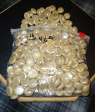 2 lb 4.6oz Ivory / Cream Opaque Glass Mosaic Gems Craft Stones