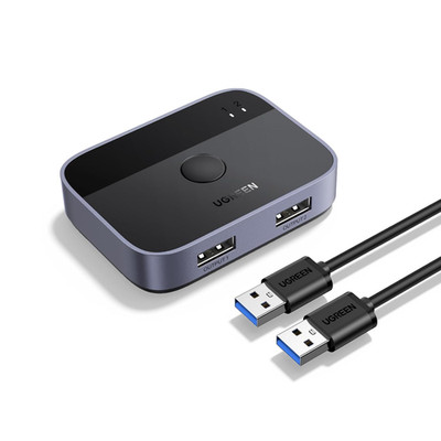 UGREEN USB 3.0 Switch 2 in 2 Out, USB Switcher 2 Computers Sharing Keyboard and