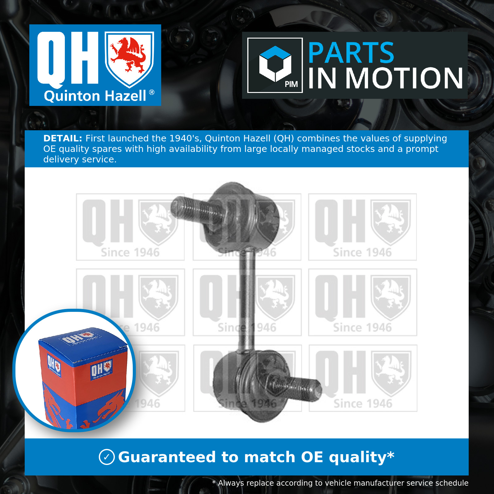 Anti Roll Bar Link Front Right QLS3653S Quinton Hazell Stabiliser Drop Link New