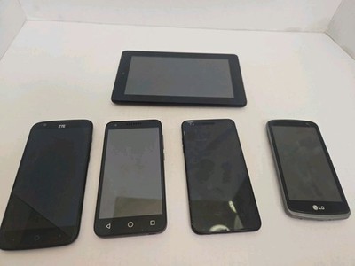 Lot Of 4 Phones And Amaxon Tablet