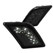 For 2008-2016 Benz W204 C63 C300 Led Bumper Euro Smoke Side Marker Pair