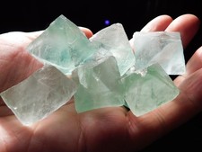 Big Lot! of 100% Natural Fluorescent FLUORITE Octahedron Crystals China 317gr
