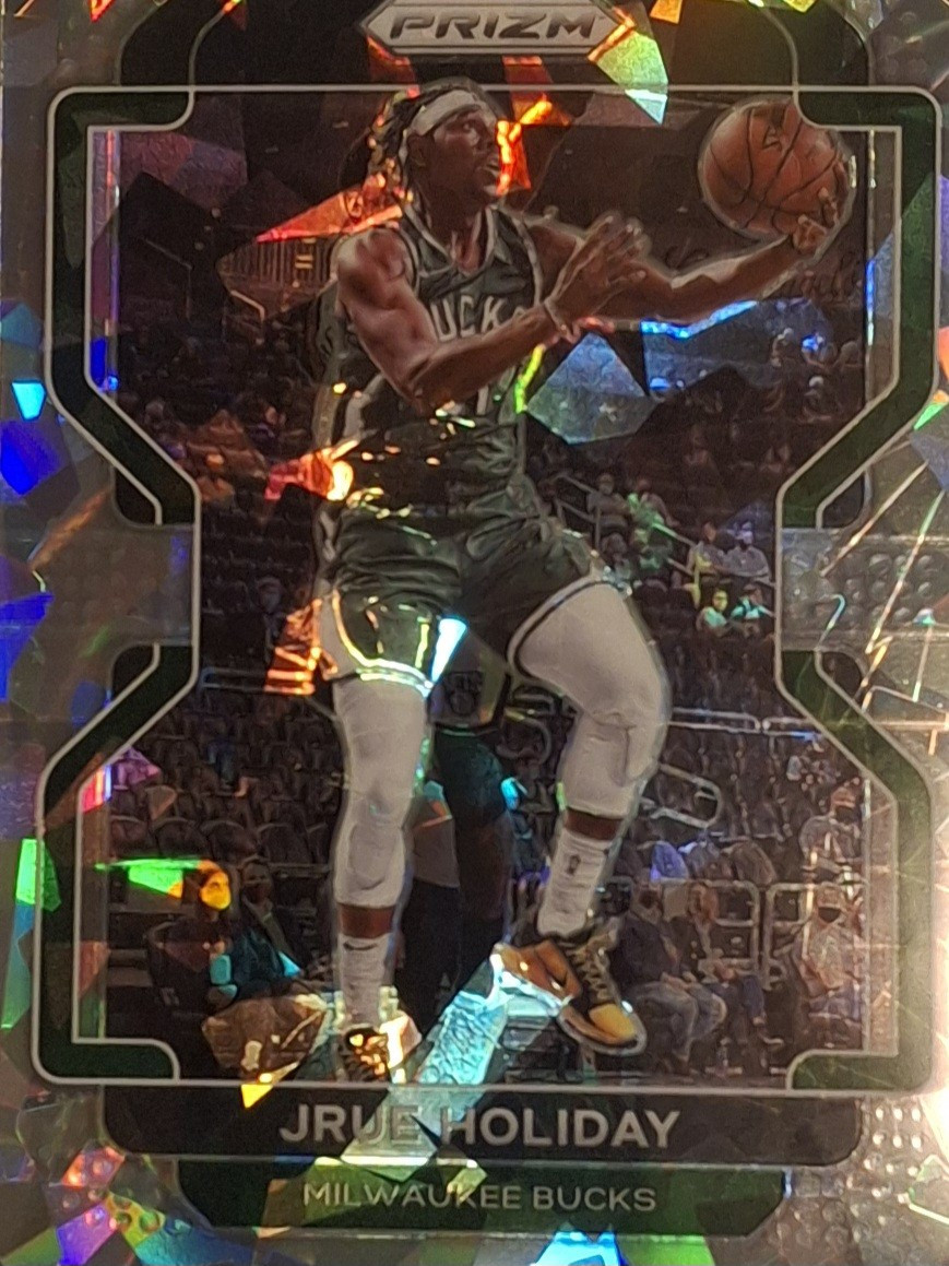 2020-21 Panini Prizm Jrue Holiday Silver Cracked Prizm Refractor SP #8