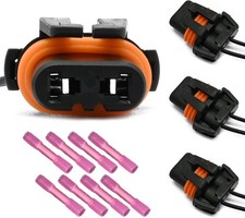 4 Pcs 9005 H11 Lights Bulb Connector Wiring Harness Pigtail Plug Wire 9005/Hb3 H