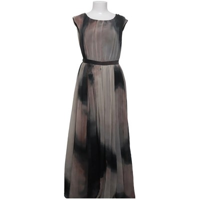 Zara Basic, Maxikleid, Größe: S, Grau/Pink/Weiß, Polyester, Print, Damen #onH