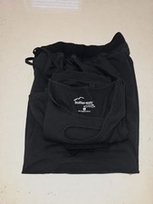 Butter-Soft Stretch Scrub Set Womens Small Black Jogger Pants Keyhole Top