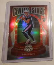 2024 Panini Mosaic Drake Maye #11 CENTER STAGE Silver Prizm ROOKIE SSP