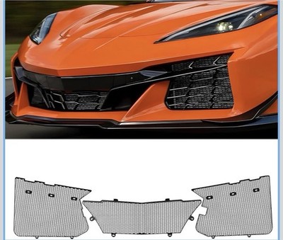 BILLFARO 3Pcs Radiator Guards Corvette C8 Z06 E-Ray 2023+ Aluminum Black